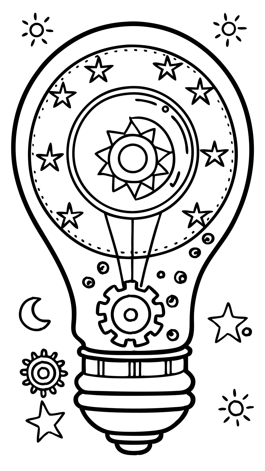 coloring page light bulb